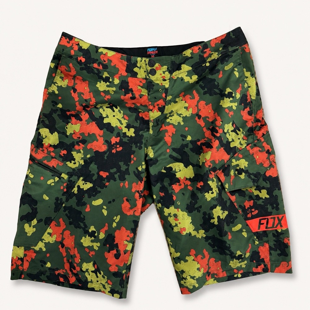 Fox Ranger MTB Cycling Shorts Mens 36 Camo Mountain Bike Trail Performance MTB